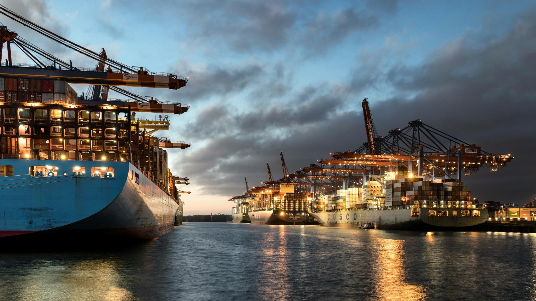 Cargo vessel supporting international sea freight and logistics